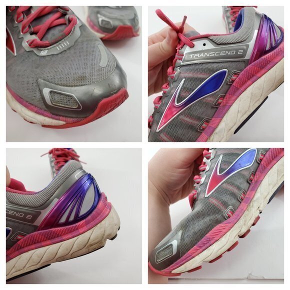 Brooks Transcend 2 Sneakers 11 Pink Purple Gray At - Picture 3 of 8